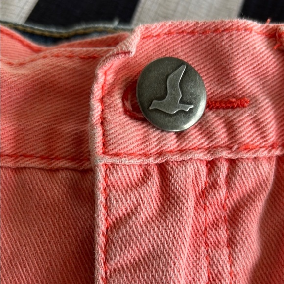 Free People Pink Jean Shorts Distressed Cut-Off Style - Picture 6 of 6